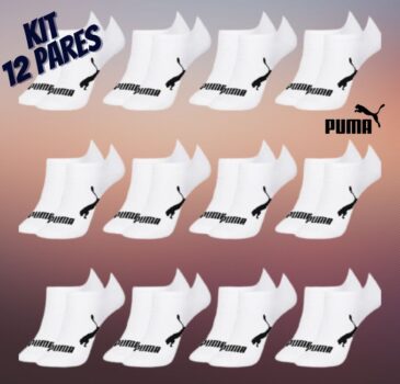 Kit 12 Pares Meia Puma Sapatilha Invisível Esportiva Masculino Adulto