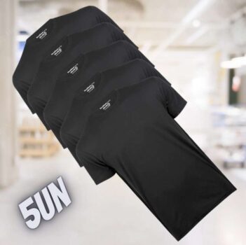 Kit 5 Camisetas Masculinas Básica Lisa Algodão 30.1 Premium
