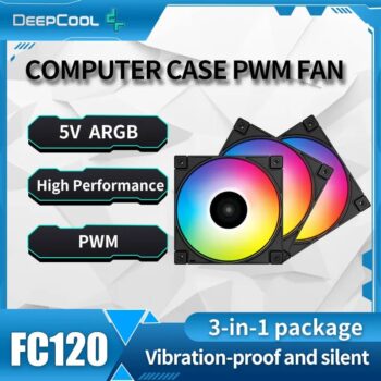Kit Fan 3x DeepCool FC120, ARGB, 61CFM, Conector Único