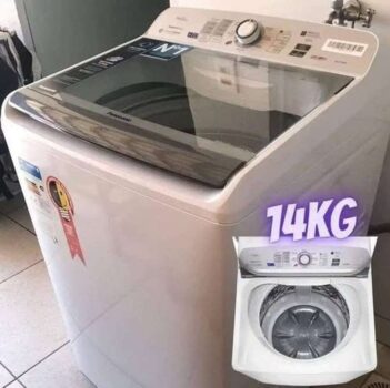 Máquina De Lavar Na-f140b1w 14kg Branca Panasonic 220v Cor Branco