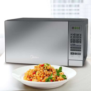 Micro-ondas 20L Prata Porta Espelhada Minuto Fácil Midea
