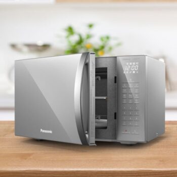 Micro-ondas 34L Panasonic ST67LSRUN Função Dupla Refeição Tecnologia Antibactéria Cinza/Inox 110V