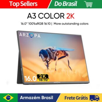 Monitor Portátil ARZOPA 16" QHD IPS