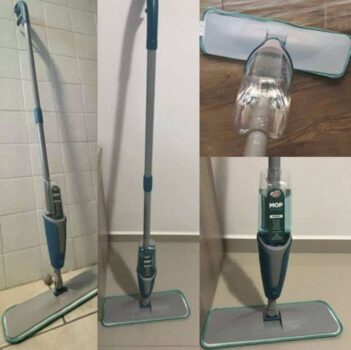 Mop Spray Esfregão Vassoura Com Reservatório +3 Refil Microfibra - Boni