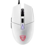 Mouse Gamer Motospeed V50 RGB 6 Botões 4000 DPI - Branco