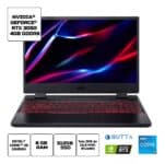 Notebook Acer Nitro 5 AN515-58-58W3 Intel Core i5 12ªgen Linux Gutta 8GB 512GB SSD RTX3050 15.6” FHD