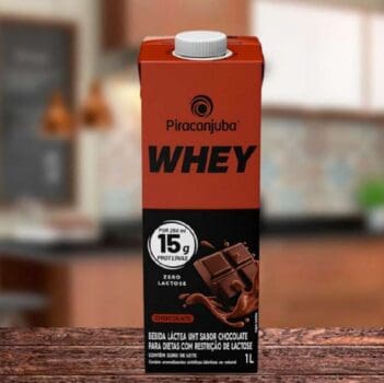 Piracanjuba Whey Zero Lactose 15g de proteína Sabor Chocolate 1 Litro