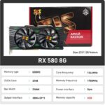 Placa de Vídeo SJS RX 580 8GB 2048SP