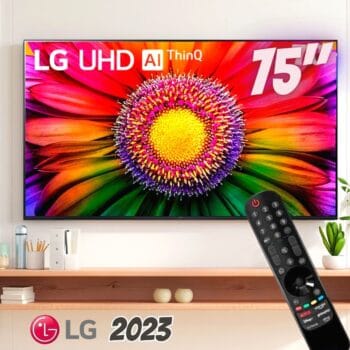 Smart TV 75 Polegadas LG 4K UHD, 3 HDMI, 2 USB, Bluetooth, Wi-Fi, ThinQ AI, Alexa, Google Assistente - 75UR8750PSA