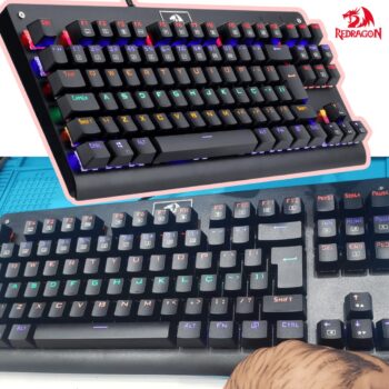 Teclado Mecânico Redragon Dark Avenger Preto Iluminação Rainbow Switch Preto, K568R