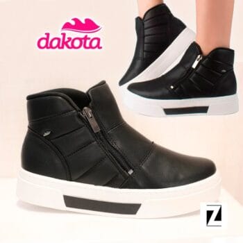 Tênis Dakota Com Zíper Cano Médio Feminino