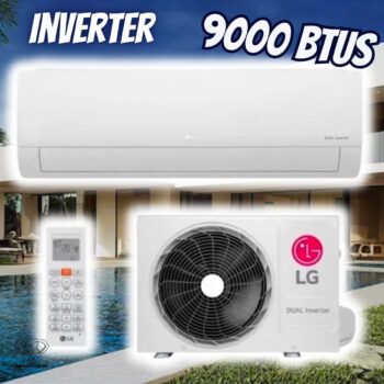 Ar Condicionado Split Inverter LG Hi Wall DUAL Compact +AI 9000 BTUs Frio S3-Q12JAQAL - 220V