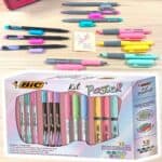 BIC, Kit Pastel com 12 itens, 3 Marcadores Multiuso Marking + 3 Marcadores de Texto Marking + 3 Intensity Extra Fina + 3 Intensity Medium