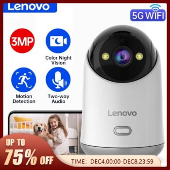 Câmera de Segurança Interna Lenovo Wifi 5G, 3mp