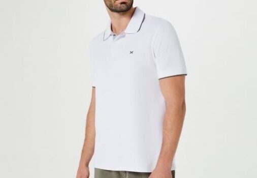 Camisa Polo Básica Masculina Em Malha Piquet Com Bordado - Hering