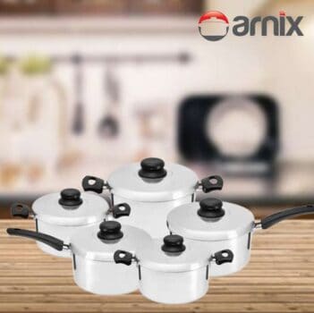 Conjunto De Panelas Polidas 5 Peças Arnix