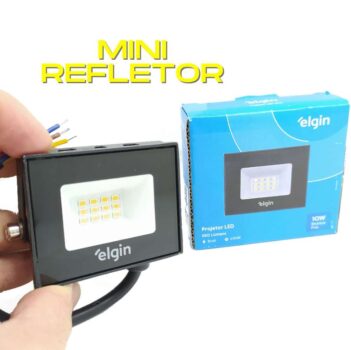 Elgin PROJETOR LED 10W 6500K BRANCA FRIA PRETO BIVOLT