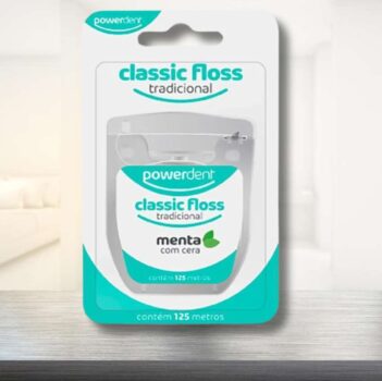 Fio Dental Classic Floss Tradicional 125 M, Menta, Power Dent, Power Dent