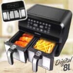 Fritadeira Air Fryer Dual Duplo Cesto 8L, Mondial, 2200W, 110V - AFD-01-BI