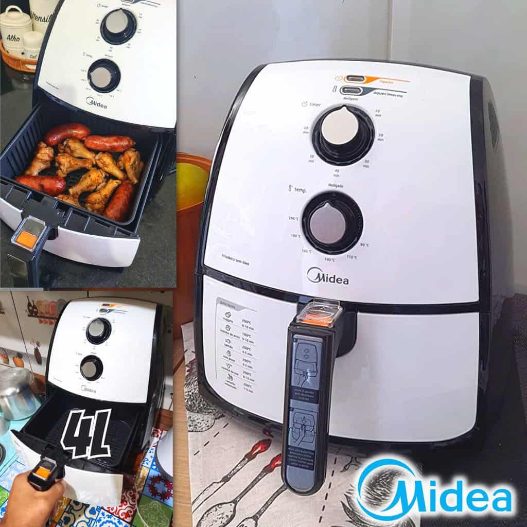 Fritadeira Airfryer Sem Óleo, 4L, Branco, 127V, Midea