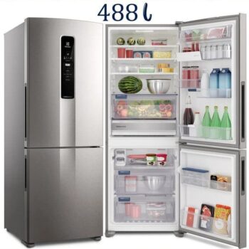 Geladeira Electrolux Frost Free Inverter 488L Fresh&Flex Inverse Cor Inox Look (IB55S)