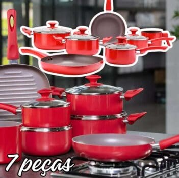 Jogo De Panelas 7 Peças Ceramic Life Antiaderente Brinox