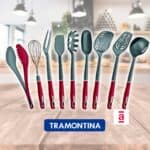 Jogo De Utensílios Tramontina Nylon 9 Peças Verano Vermelho