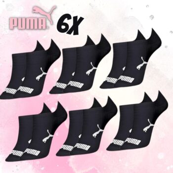 Kit 06 Pares Meias Puma Sapatilha Invisível Adulto Tam 34 a 39