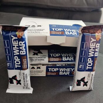 Max Titanium Top Whey Bar - 12 Unidades De 41G