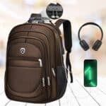 Mochila Masculina Feminina Espaço Laptop Notebook Porta Garrafa Casual Executiva Senha Trava Anti Furto Cabo Usb Auxiliar