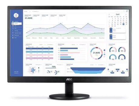 Monitor AOC Serie 70 E2270SWHEN led 21.5" preto 100V/240V
