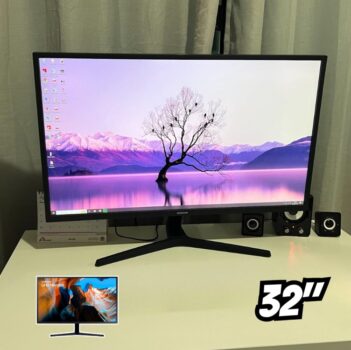 Monitor UHD Samsung 32", 4K, HDMI, Display Port, Freesync, Preto, Série UJ59