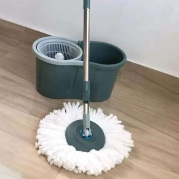 Mop Giratório Rayco Essencial Cesto Plástico 8 litros e 1 Refil