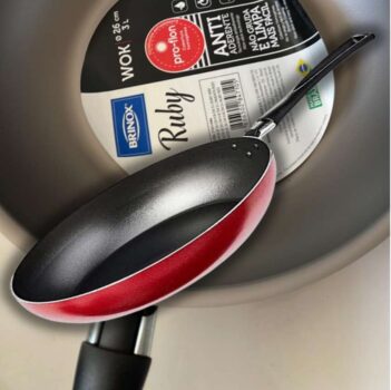 Panela Frigideira Wok Antiaderente Ø26cm Vermelha Ruby 3l Brinox