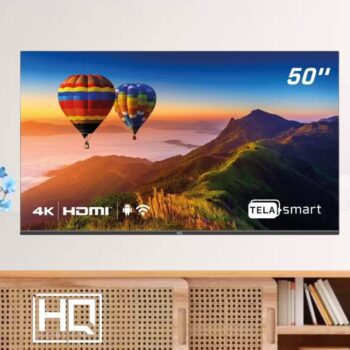 Smart TV 50" HQ 4K com Conversor Digital 3 HDMI 2 USB WI-FI Android 11 Design Slim e Tela Frameless UDE50HR315LN