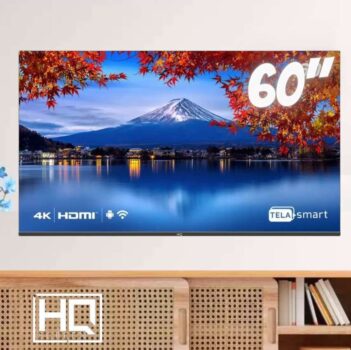 Smart TV hq 60 uhd 4K, hdr Android 11, Sistema Ultrasound, Design Slim, Processador Quad Core, Espelhamento de tela, HQSTV60NK
