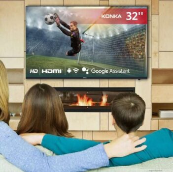 Smart TV LED 32" Design sem bordas, Google Assistant e Android TV com Bluetooth Konka KDG32