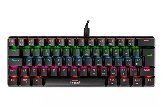 Teclado Mecanico Gamer Tgt Sherman Tlk Rainbow Abnt2 S/ Azul