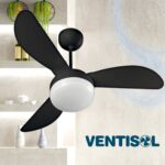 Ventilador de Teto Ventisol Fênix Black 3 Pás, Cv3, 3 Velocidades