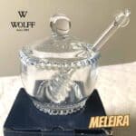 Wolff Pearl Meleira com Colher de Cristal, Transparente, 10 x 8 x 7 cm