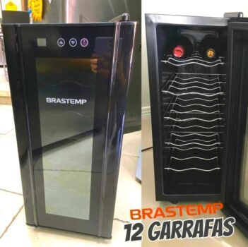 Adega Climatizada Brastemp 12 Garrafas com Painel Touch All Black BZC12 B Preto