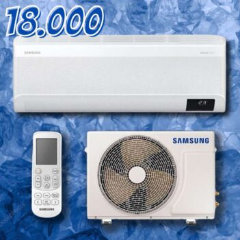 Ar-condicionado Split Inverter Samsung WindFree Connect Sem Vento 18.000 BTUs Frio Branco