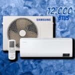 Ar-condicionado Split Samsung Digital Inverter Ultra 12.000 BTUs Frio AR12CVHZAWKNAZ Branco 220V Kit