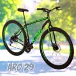 Bicicleta Aro 29 Aço Carbono Ksvj Freios A Disco 21 Vel - Ksvj Bikes