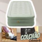 Coleman Colchão Air Double High SupportRest, para uso interno ou externo, verde