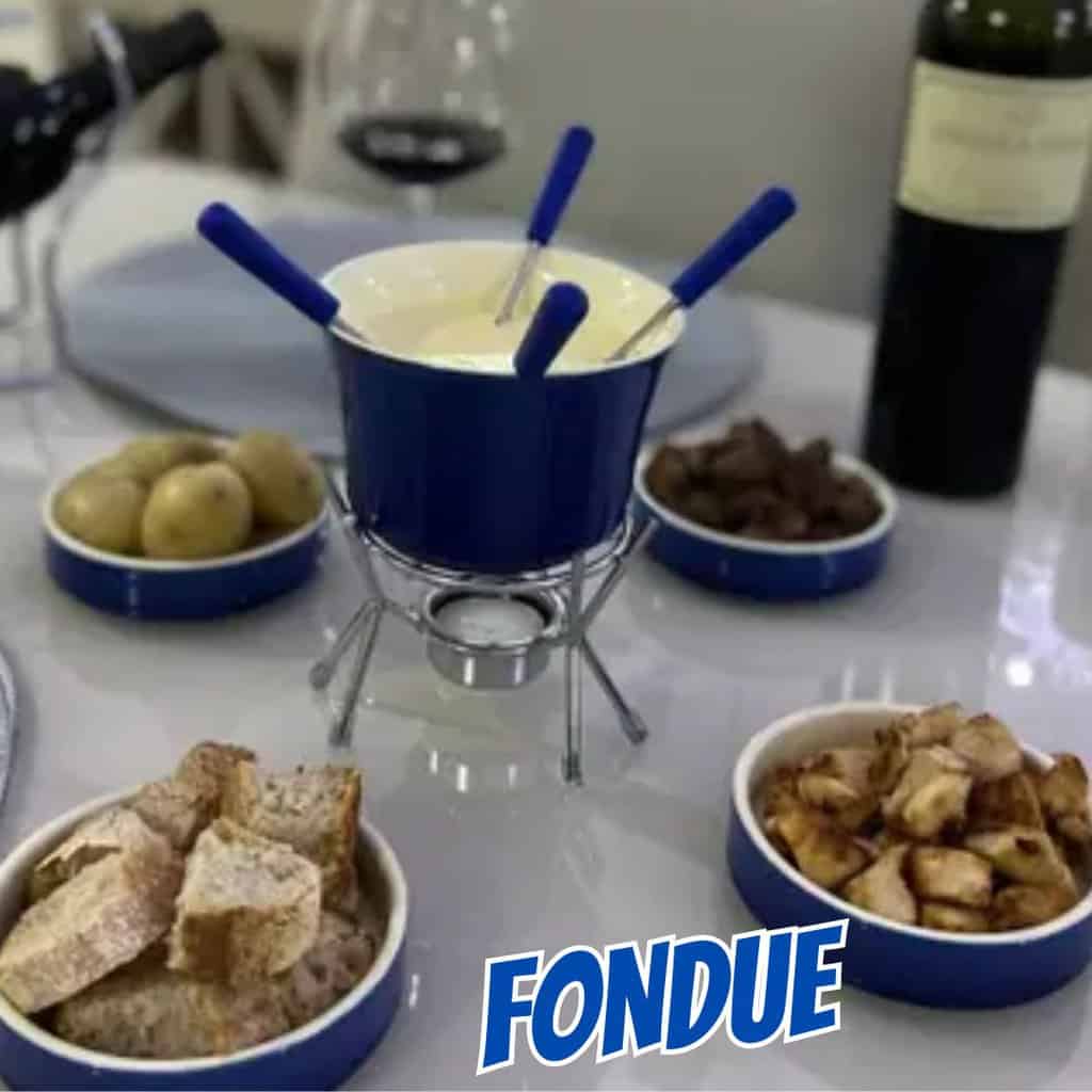 CONJUNTO P/FONDUE 11PCS-AZL