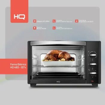 Forno Elétrico HQ 48 Litros HQ48D 1600W Preto 127V