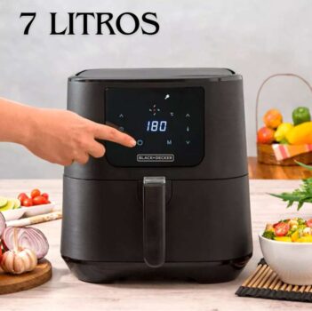 Fritadeira Elétrica Sem Óleo De 7 Litros 220v Black + Decker Cor Preto