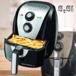 Fritadeira Sem Óleo Air Fryer Af-55i 5,5l Preto e Inox 127V Mondial