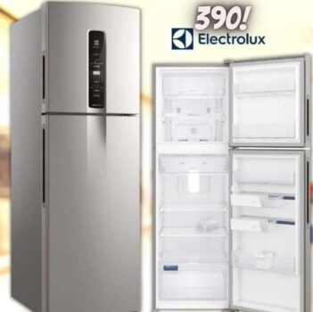 Geladeira Electrolux Frost Free Inverter 390L Efficient AutoSense Duplex Inox Look (IF43S)
